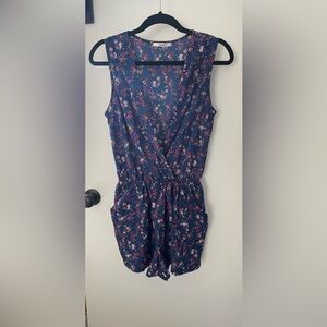 Papaya Floral Sleeveless Jumpsuit